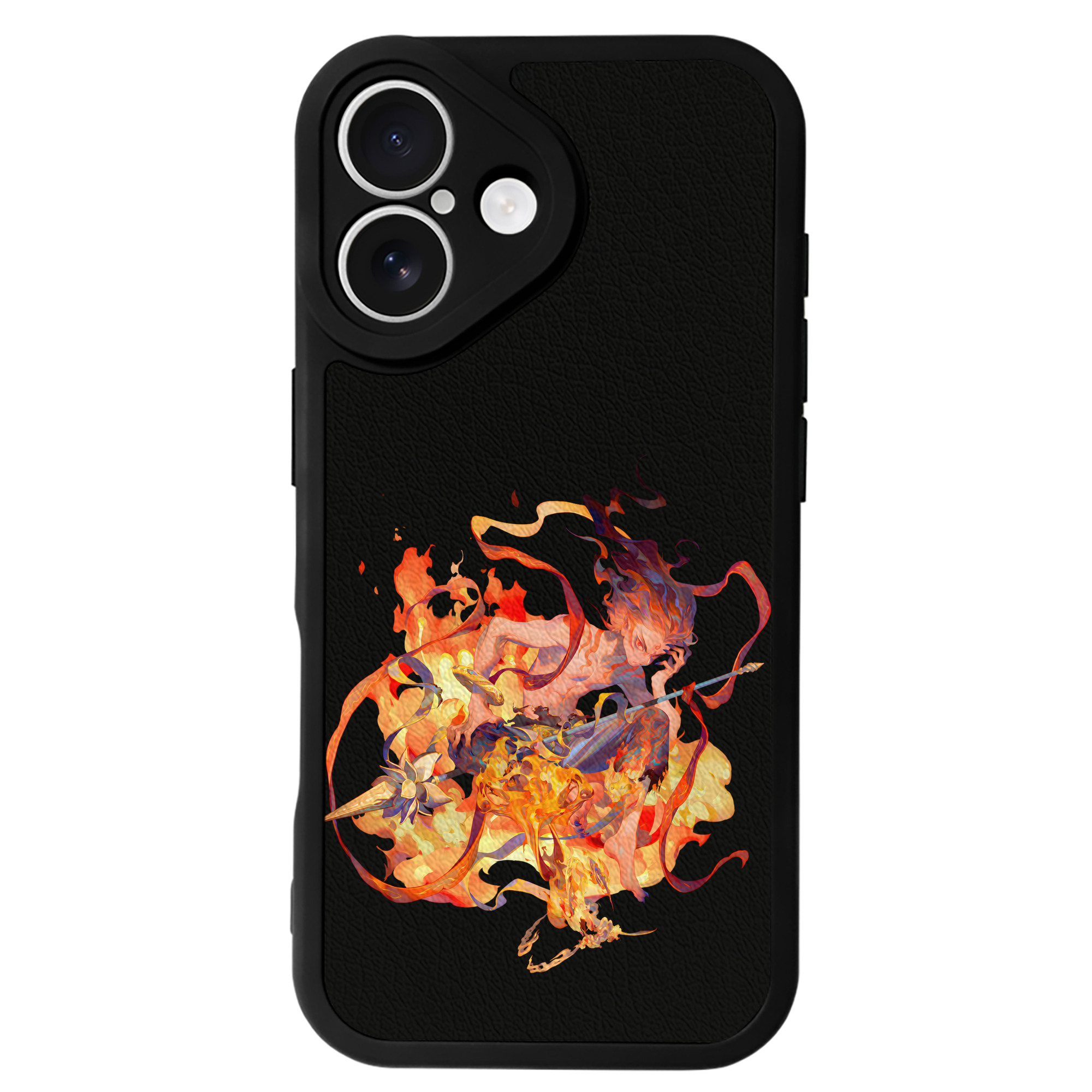 （画像用） Ne Zha 2 ナタ 魔童の大暴れ 【iPhone 16シリーズ対応】シリコンスマホケース（レザー調） 材質：シリコン